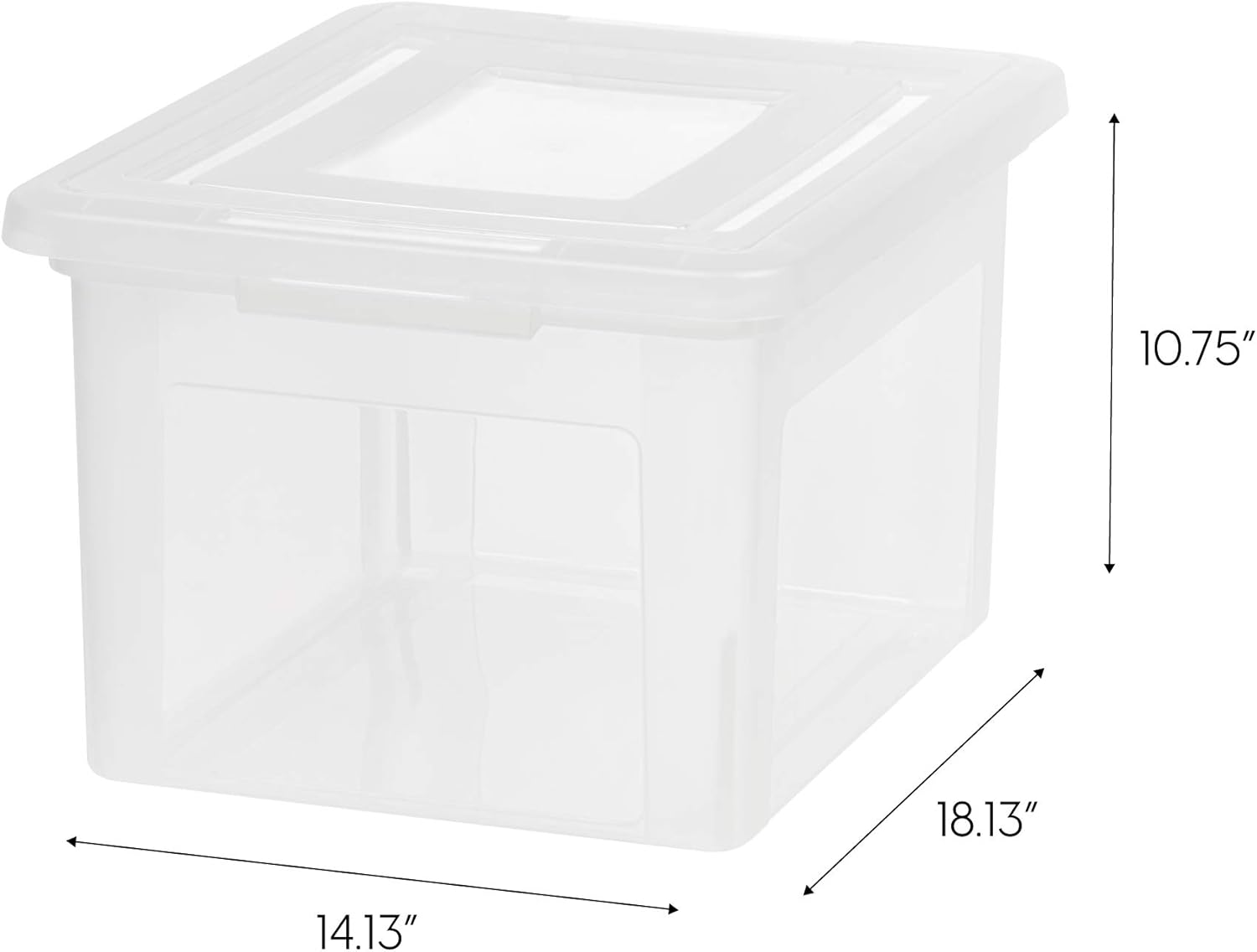 IRIS USA FB-21EE Letter and Legal Size File Box, Letter & Legal, Clear, 4 Pack: Home & Kitchen