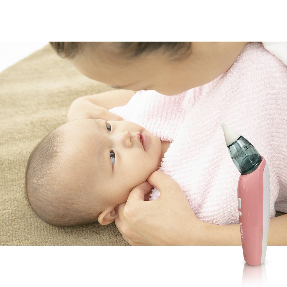 Nasal Aspirator SUMGOTT Nose Cleaner Electric Baby Mucus Remover