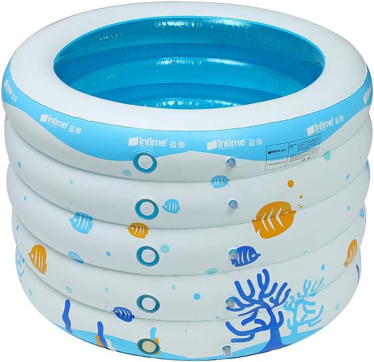 Leadmall Baby Inflatable Pool - Baby Bathtub Portable Pad Pool Ball Pool - 2019 Summer Kids Swimming Pool - 5 Pore Quickly Inflated (White 41.7×29.5in)