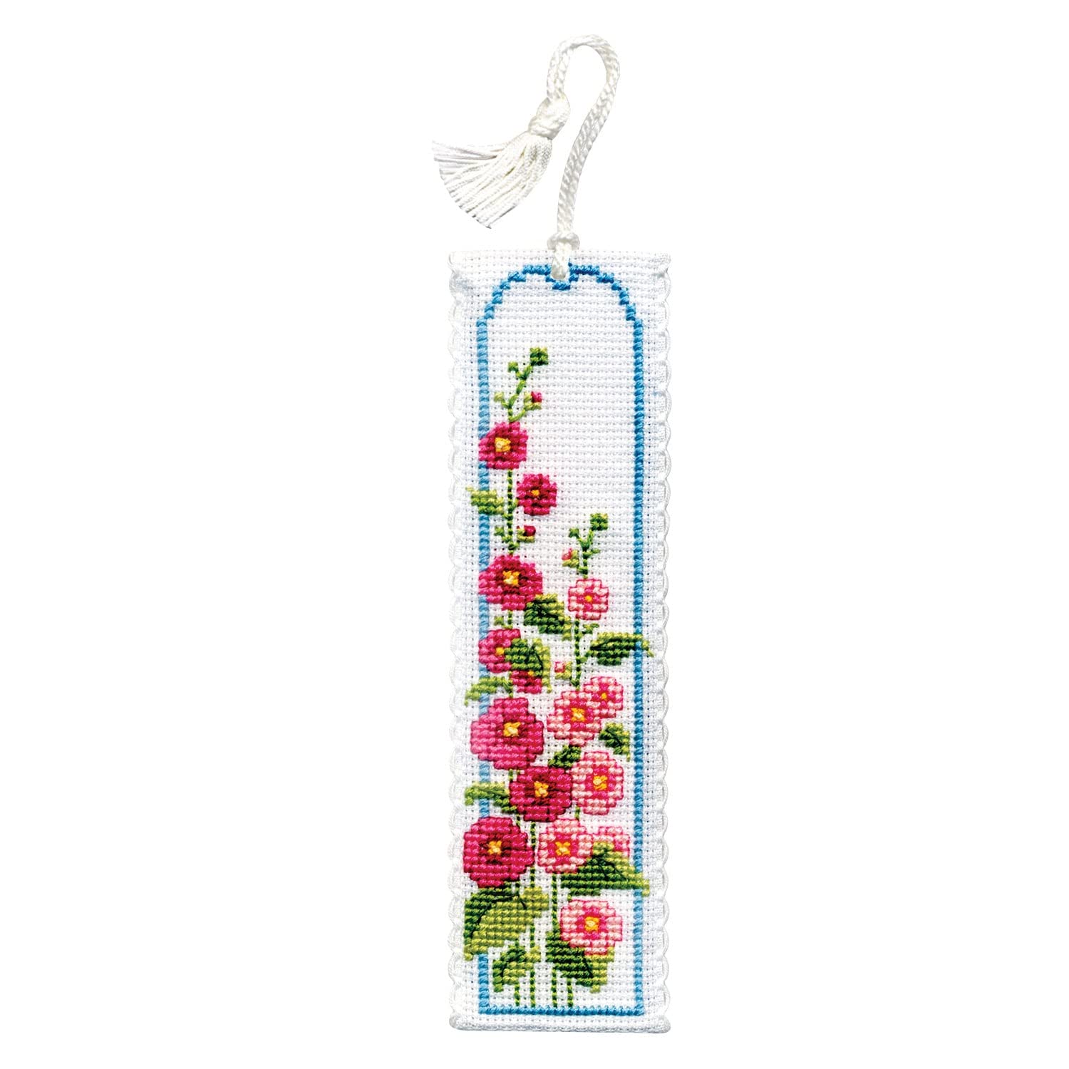 Textile Heritage Collection Cross Stitch Bookmark Kit - Hollyhocks