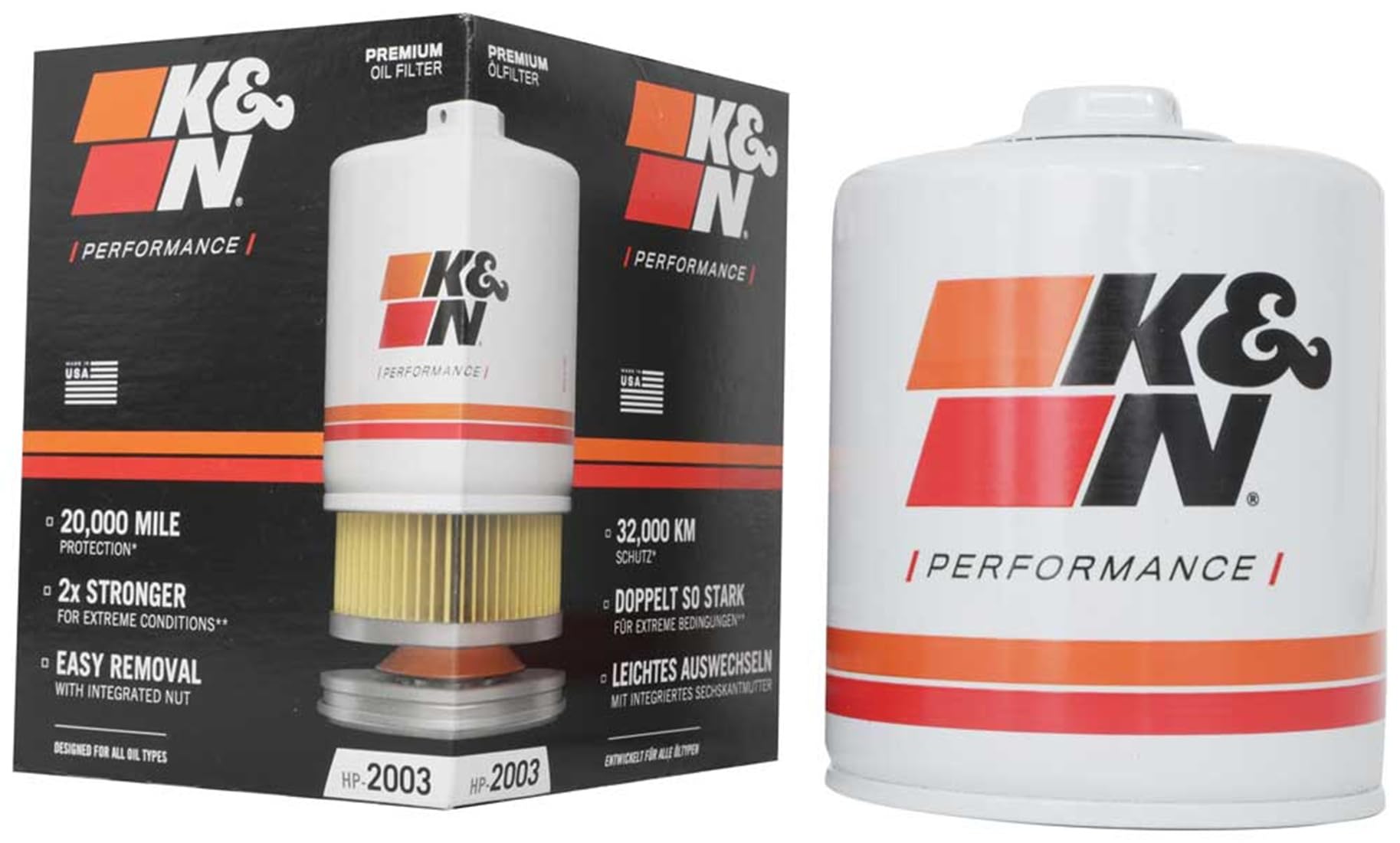 K&N Premium Oil Filter: Designed to Protect your Engine: Compatible with Select JEEP/AMC/BUICK/PONTIAC Vehicle Models (See Product Description for Full List of Compatible Vehicles), HP-2003