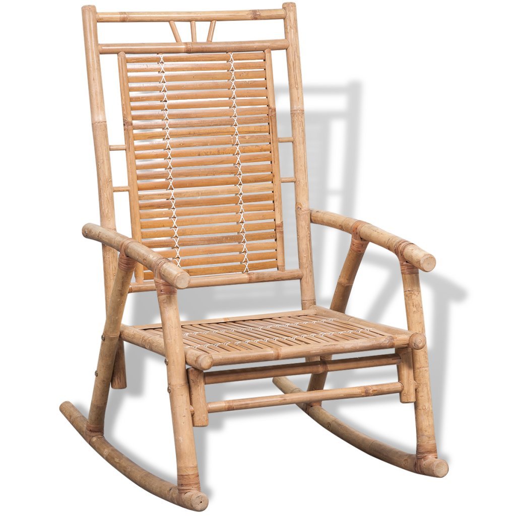 Anself Bamboo Rocking Chair Lounge Relax Buy Online In Switzerland At Desertcart
