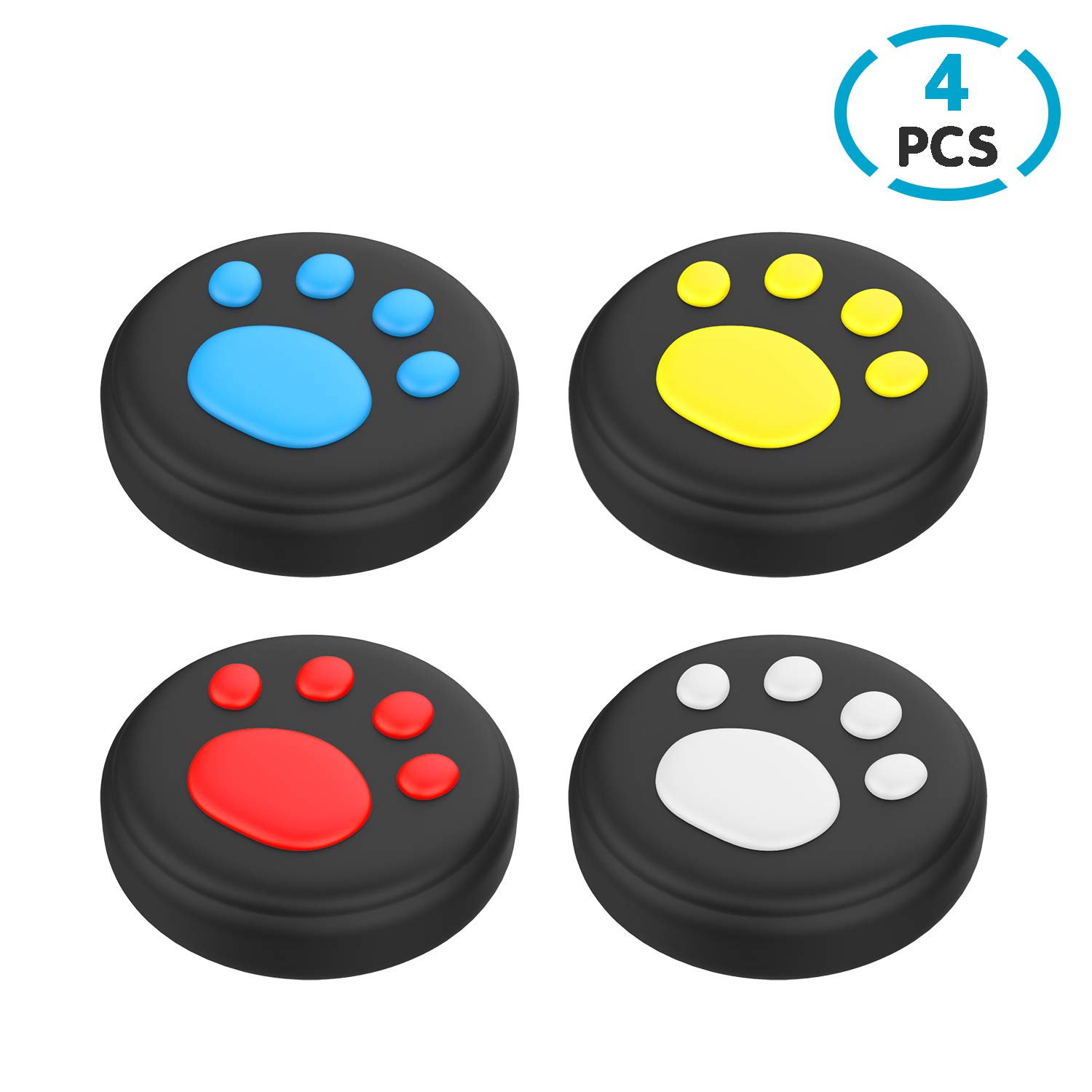 DiMiK Thumb Grips for Switch & Lite, Cat Paw Puppy Paw Cute
