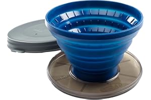 GSI Outdoors Collapsible JavaDrip, Silicone Bellows Design, Blue