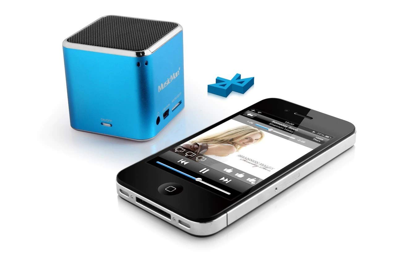 MusicMan TXX3808 Mini Wireless Soundstation BT-X2 (MP3 Player, Bluetooth) - Blue