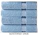 Cotton Craft - 6 Pack - Ultra Soft Extra Large Hand Towels 16x28 Light Blue - 100% Pure Ringspun Cotton - Luxurious Rayon trim - Ideal for Daily Use - Each Towel Weighs 6 Ounces