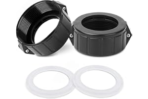 Adabuing 2"" Spa Hot Tub Heater Split Nut Union amp with Screw, 2 pcs Heater Gasket/O-Rings Replacement for Balboa Gecko (Act