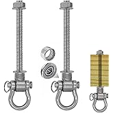 Dakzhou 2 Permanent Anti-Rust Heavy-Duty Bearing Swing Hanger Mute (10mm) 180° Swing, 1500 lb, sandbag Yoga Swing Hammock Chair