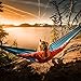 Foxelli Camping Hammock – Lightweight Parachute Nylon Portable Hammock with Tree Ropes and Carabiners, Perfect for Outdoors, Backpacking, Hiking, Camping, Travel, Beach, Backyard & Garden