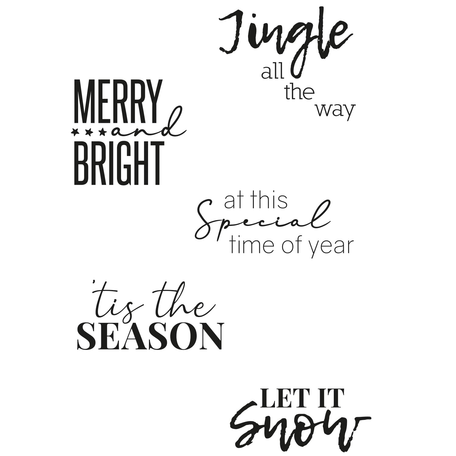 Clear Stamps 5PK Festive Sentiments #2 by Olivia Rose