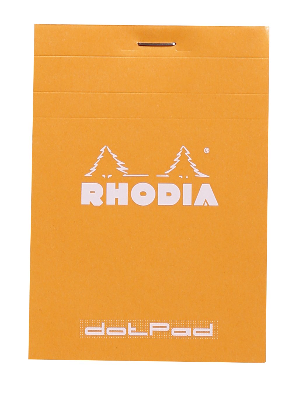 RHODIA 12558C - Stapled Notepad Dot pad N°12 Orange - 8.5x12 cm - Dot Dotted - 80 Detachable Sheets - 80G Clairefontaine Paper - Soft and Resistant Coated Card Cover - Basics