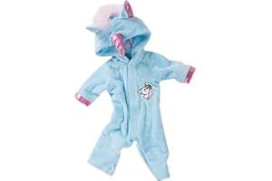 NOXOMALL Doll Clothes for 16-18 inch Baby Doll Boy, Blue Romper Alive Baby Doll Clothes (Dolls Not Included)