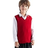 Chanyarn Boys and Girls 100% Merino Wool Sweater Vest V-Neck Sleeveless 2025 Fall Winter Cable Tops Knitted Pullover Vest