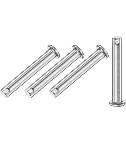 Uxcell Single Hole Clevis Pins - 8mm X 30mm Flat Head 304 Stainless Steel Link Hinge Pin