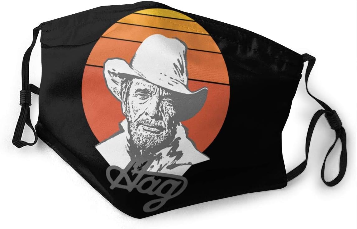 SabarLys Merle Haggard PM2.5 Mask with Activated Carbon Filter, Adjustable Reusable Dust Mask Protection from Dust, Pollen, Pet Dander (1 Mask, 2 Filters) M