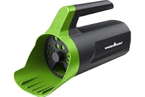 GARDEN GURU LAWN & GARDEN TOOLS Garden Guru Handheld Seed Spreader Shaker – Multi Use Grass Seed, Fertilizer, Salt, Ice & Snow Melt Spreader – Adjustable Twist Cap w Multiple Size Openings – Lightweight 1L Capacity Hand Seeder