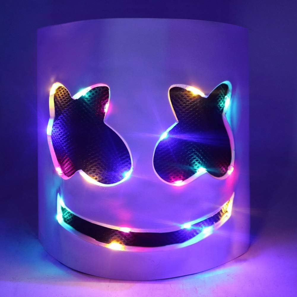 Rednow LED DJ Mask Music Festival Full Head Masks Helmet for Men Women Kids Thanksgiving Christmas Halloween: Clothing