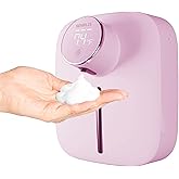 Automatic Foam Soap Dispenser with Digital Display, Compatible with Regular Liquid Soap(Pink)