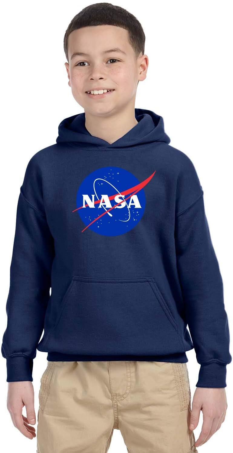 Pateel NASA Meatball Logo Youth Hooded Sweatshirts Space Shuttle Rocket Science Geek Boys Kids Girls
