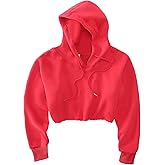 FADBBW Women's Cropped Hoodie Fleece Long Sleeve Pullover Cut Off Hood Sweatshirt