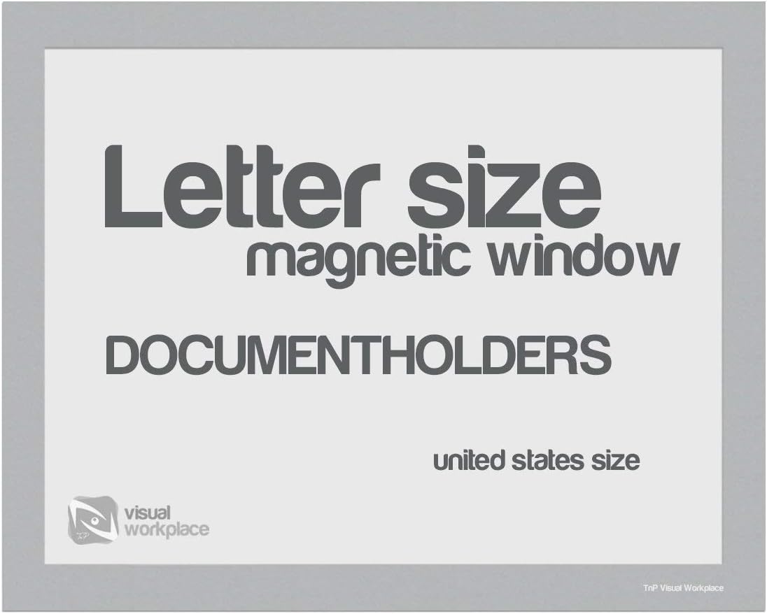 Magnetic Window Document Holder, Letter, Silver, Pack of 5