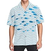 visesunny Stylish Men's Hawaiian Print Button Down Short Sleeve Shirt Funny Tropical Floral Casual Beach Shirts Gift