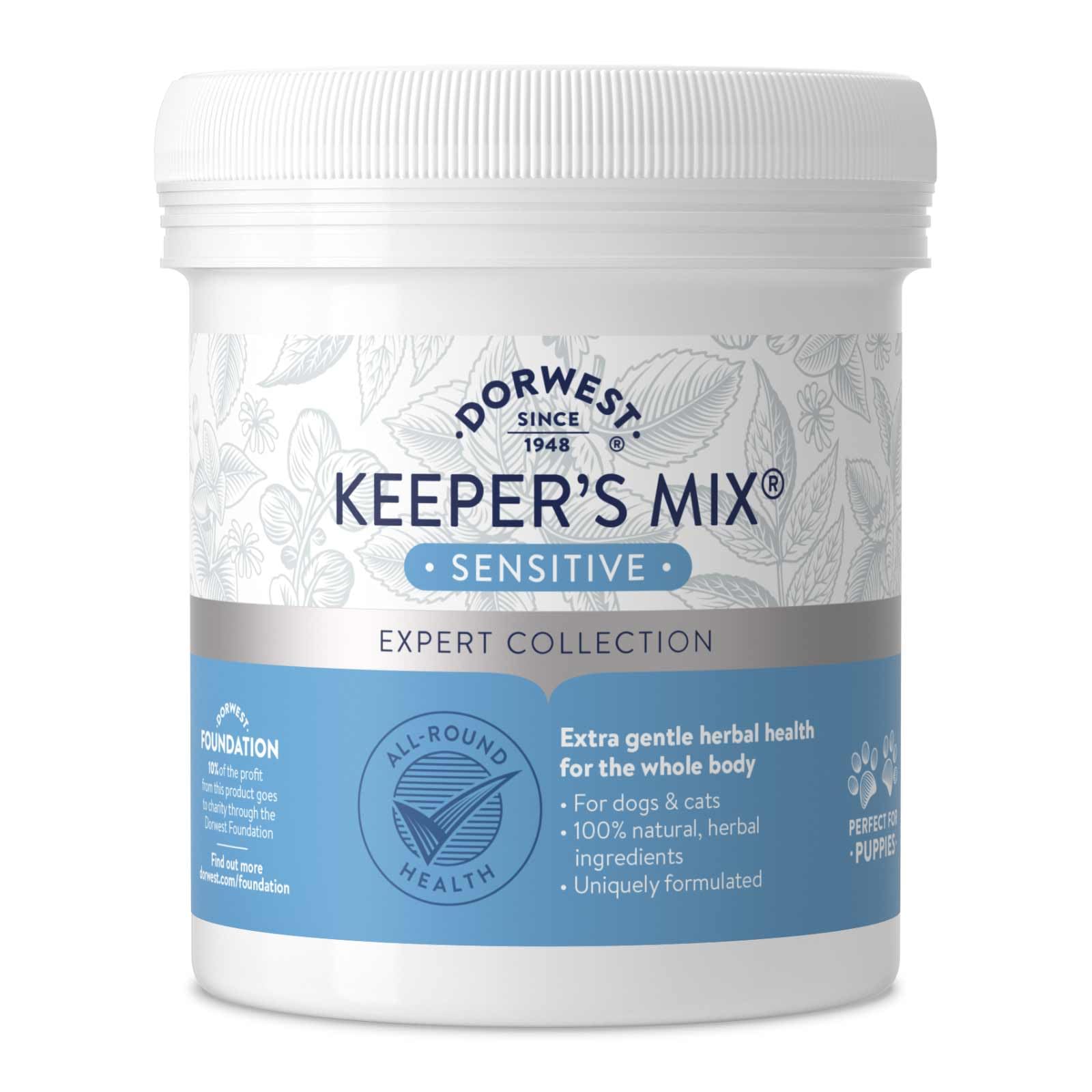DORWEST Keeper’s Mix Sensitive 500g, 100% natural Herbal Health Supplement for Dogs and Cats, All-Natural, Vitamins and Minerals – for All-Round Health