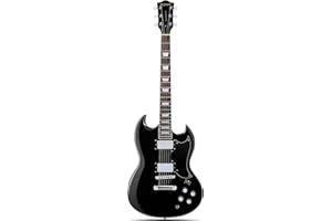 Leo Jaymz 39 Inch Solid Body Electric Guitar - Poplar Wood Body，Maple Neck and Laurel Wood Fretboard (Black)