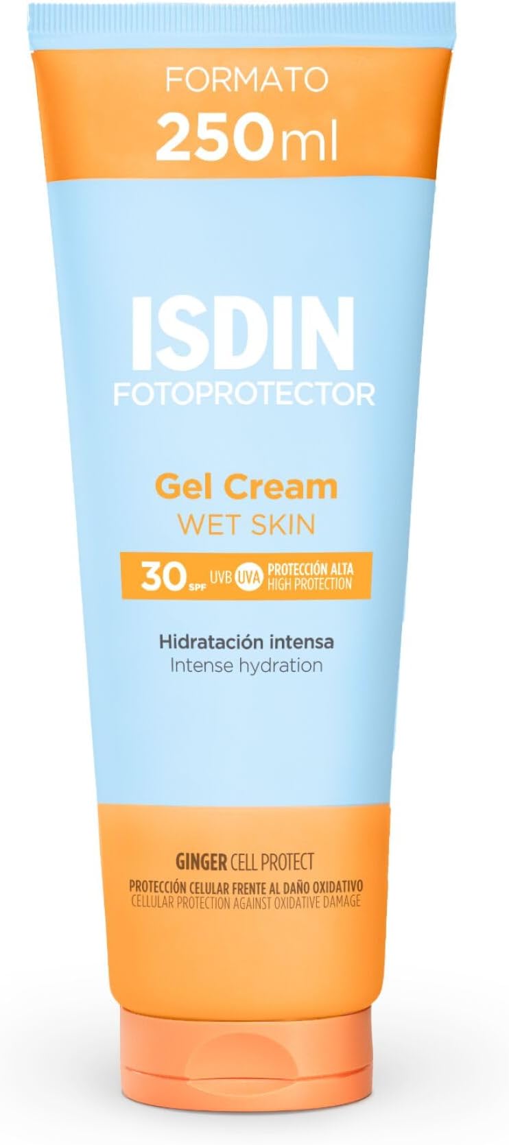 ISDIN Gel Cream SPF 30 250ml Cooling Hydrating Body Sunscreen Fast Absorbing