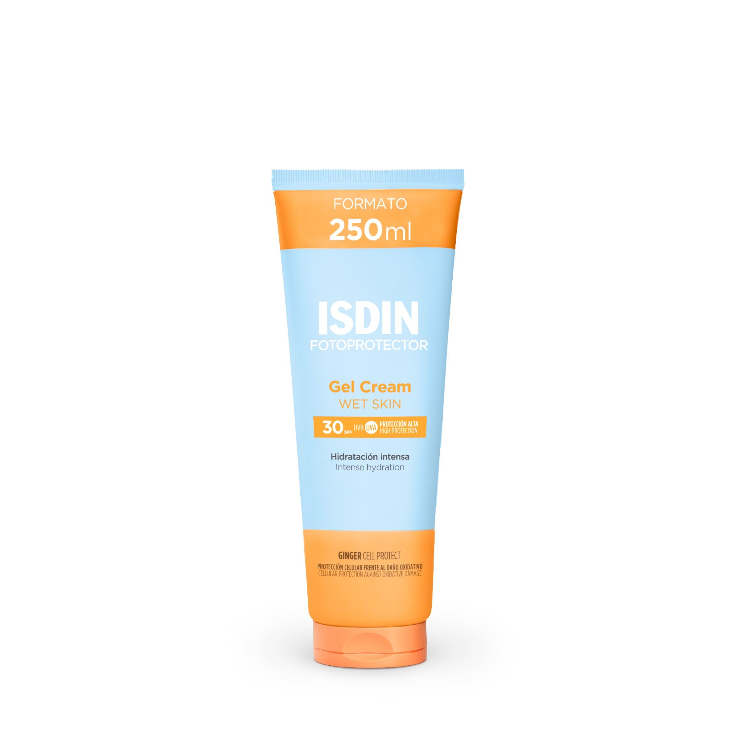 ISDIN Gel Cream SPF 30 250ml | Cooling and hydrating body sun cream | Fast absorbing