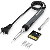 Bakon 609 Soldering Iron Kit 80W with 5 Tips, Solder Wire, Stand