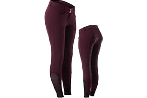 Equinavia Astrid Womens Silicone Full Seat Breeches | Mid Rise Riding Pants with Phone Pockets