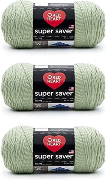 RED HEART SUPER SAVER FROSTY GREEN YARN –...