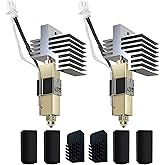 Sahvaim 2 Pack 0.4MM Centauri Carbon Hotend with Brass Hardened Steel Nozzle, 3D Printer Print Head Extruder Part for Elegoo CC Accessories with Extra 2 Silicone Covers and 2 Nozzle Cleaners