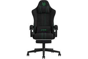 SITMOD Gaming Chair Breathable Fabric Computer Chair Comfortable Office Chair Game Chair with Headrest and Lumbar Support,Ergonomic Video Game Chairs for Adults,360°-Swivel Seat