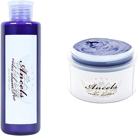 Amazon 2種セット エンシェールズ カラーシャンプー 0ml ムラシャン カラーバター トリートメント 0g ネイビーブルー ノーブランド品 おしゃれ染め 通販