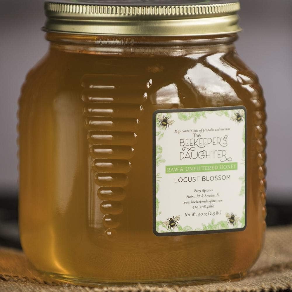 Raw Locust Honey by the Beekeeper's Daughter - 2.5 lb Jar (2.5 pound)