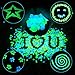 SUNNEST Glow in The Dark Pebbles, Glow Decorative Stones Rocks, Luminous Pebbles for Outdoor Decor, Garden Lawn Yard, Aquarium, Walkway, Fish Tank, Pathway, Driveway(200PCS) (Blue&Green)