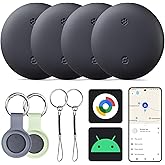 2026 Upgraded Android Air Tracker 4 Pack, Bluetooth Tracker for Android Phones, Compatible with Google Find Hub Device, Item Locator for Luggage, Keys, Backpack, IP66 Waterproof
