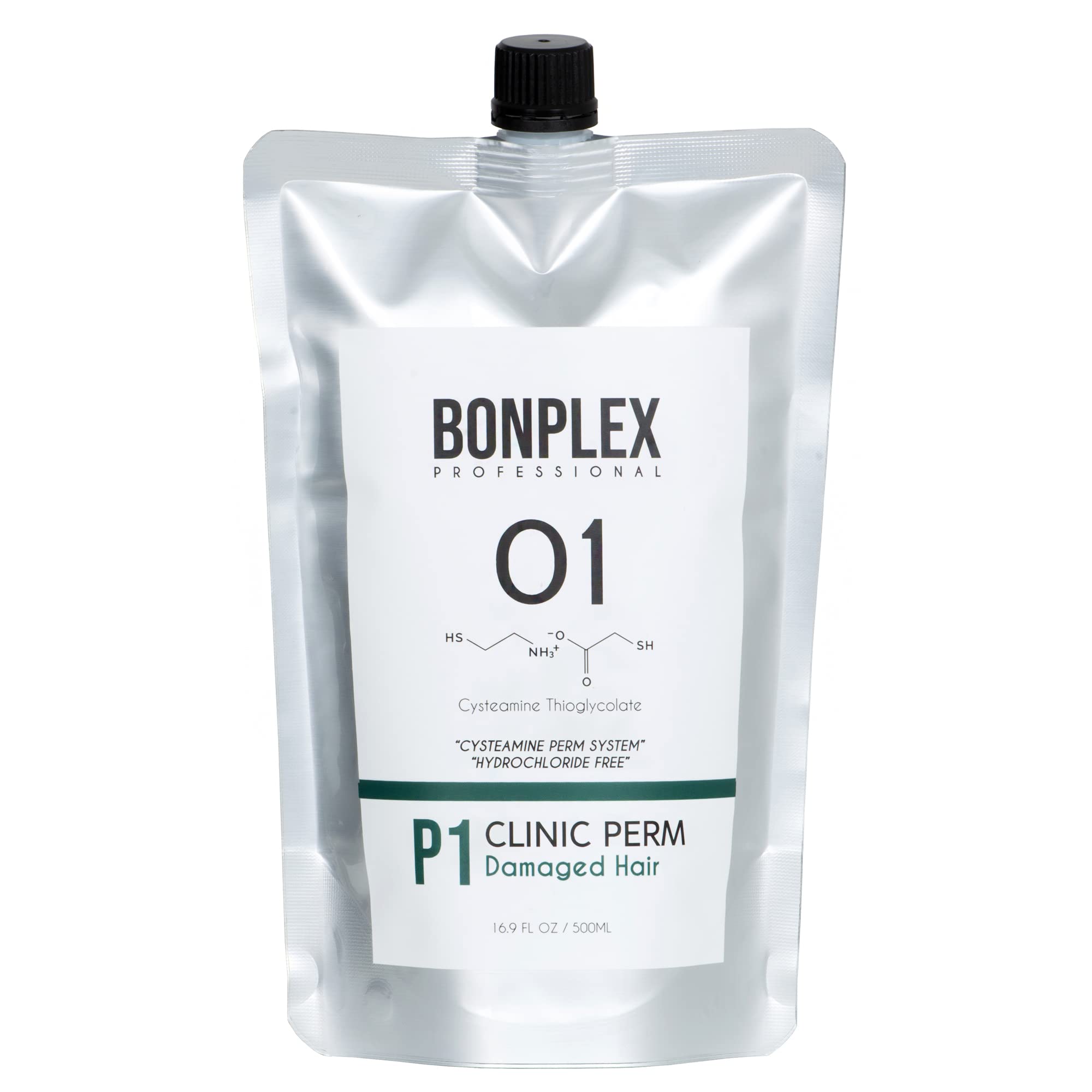 BONPLEX Clinic Perm for Damaged | Color Treated | Chemically Treated | Thin or Delicate Hair | Cysteamine Thioglycolate Based | Hydrochloride Free | pH 4.5 | Cream Type Multi-Perm System 16.9oz