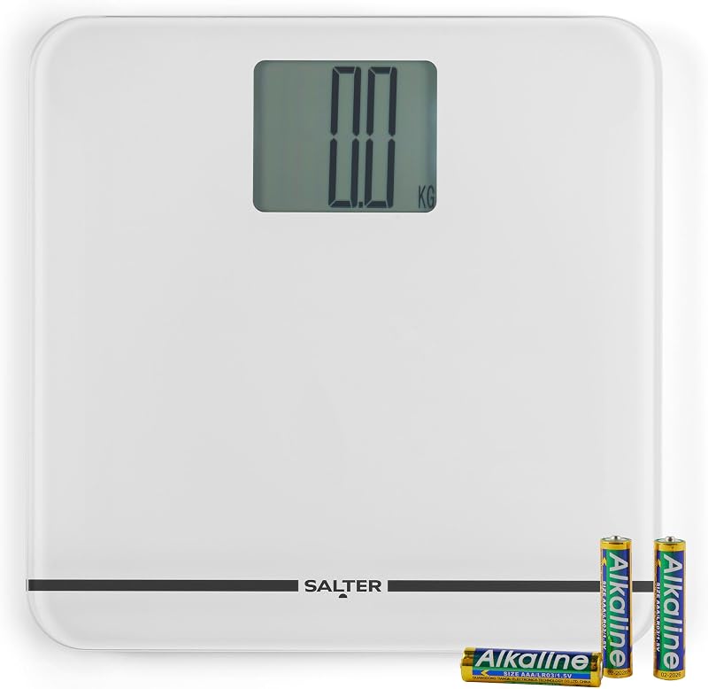 Salter Premium Max Electronic Bathroom Scales 250 kg Capacity Glass Platform