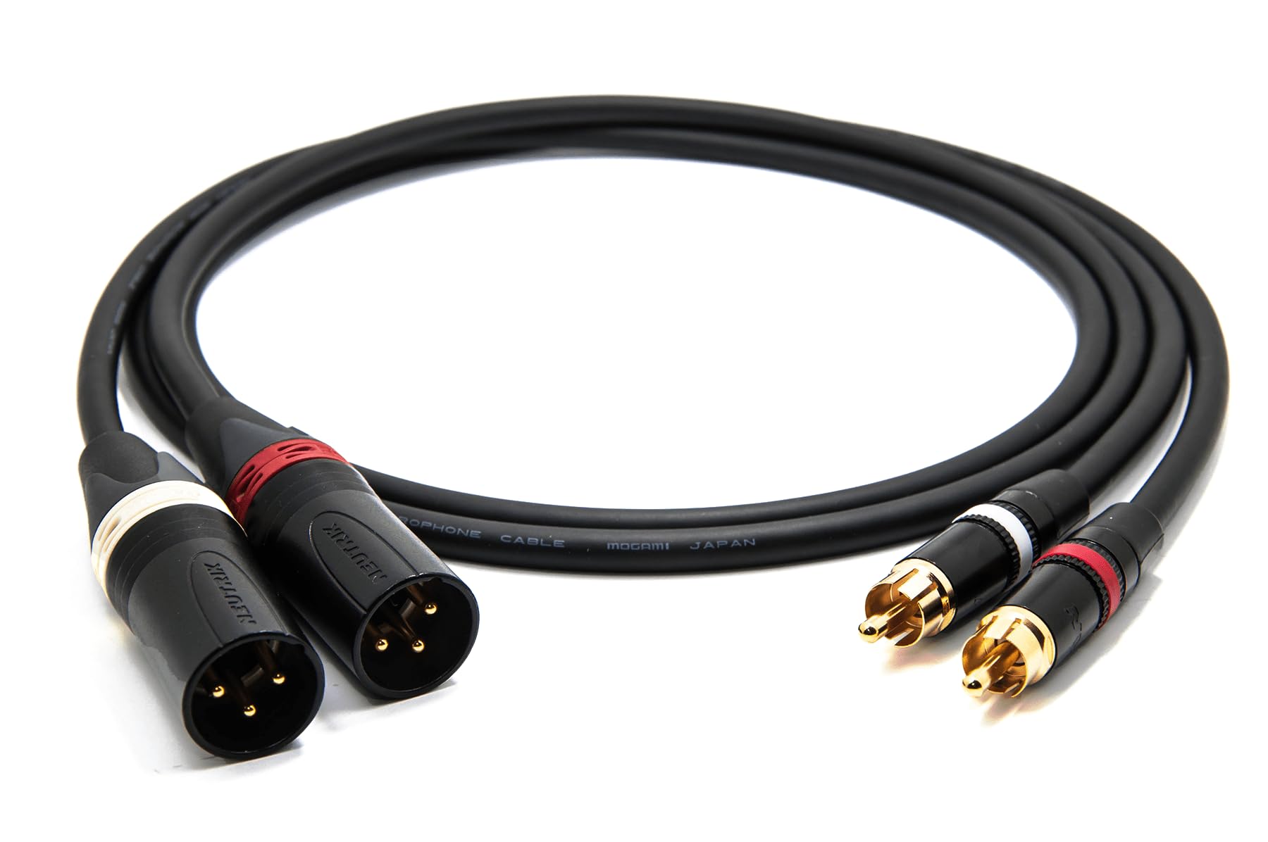 enoaudio Mogami 2534 Quad Pair (L,R) Cable | Neutrik RCA – XLR-m | HiFi - 1.5 m