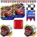Cars Lightning McQueen Party Supply Bundle - Serves 16 Guests - With Plates, Napkins, Table Cover, Happy Birthday Banner
