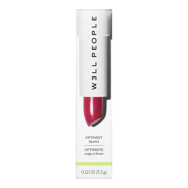 WELL PEOPLE OPTIMIST LIPSTICK, HYDRATING, HIGH-PIGMENT LIPSTICK FOR LONG-LASTING COLOR, NOURISHES LIPS, SATIN FINISH, VEGAN & CRUELTY-FREE, OM YEAH