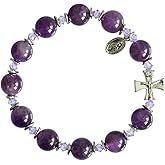 SINECERA Amethyst 10mm Rosary Bracelet
