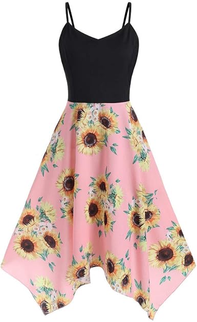 sunflower print sundress