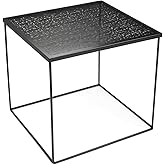 Urban Shop Die Cut Metal Side Table, Black