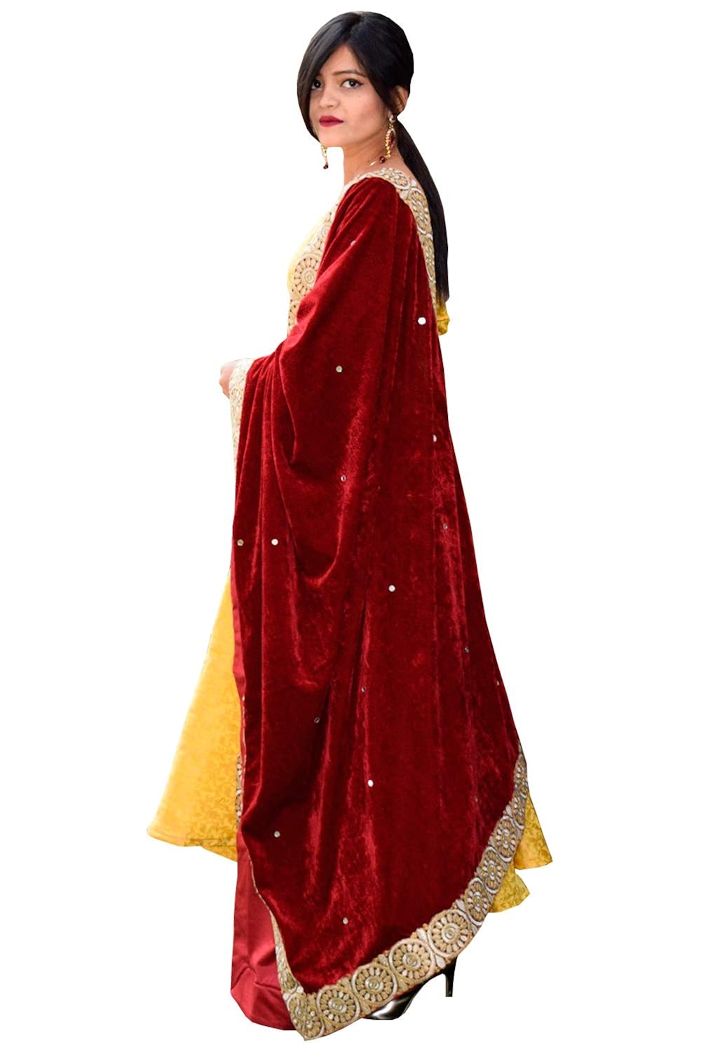 rajkumari designer anarkali suit with velvet dupatta for womens