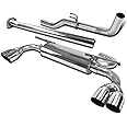 Spec-D Tuning 2.5" S/S Quad Tip Catback Exhaust System Compatible with 2009-2014 Hyundai Genesis Coupe 2.0T