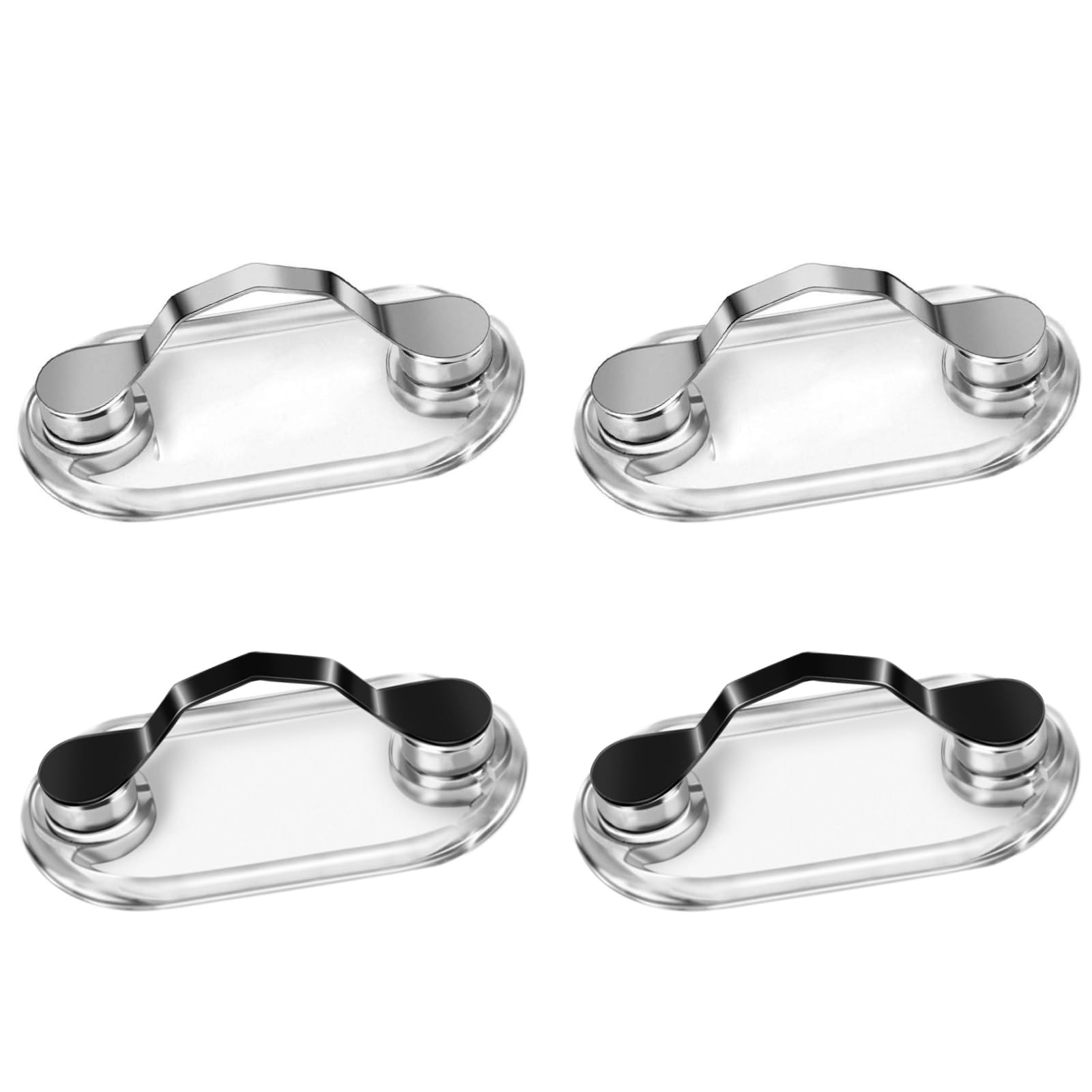 DBAILY Magnetic Eyeglass Holders,4pcs Stainless Steel Magnetic Eyeglass Holder Practical Safety Convenient Portable Fixed Glasses Sunglasses Reading Glasses Business Card